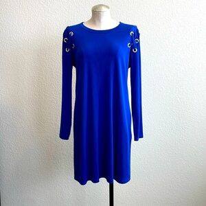 NWT Blue Michael Kors Long Sleeve Dress Large